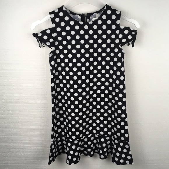 kidpik Other - Kidpik Navy Blue & White Polka Dot Dress NWT 7/8